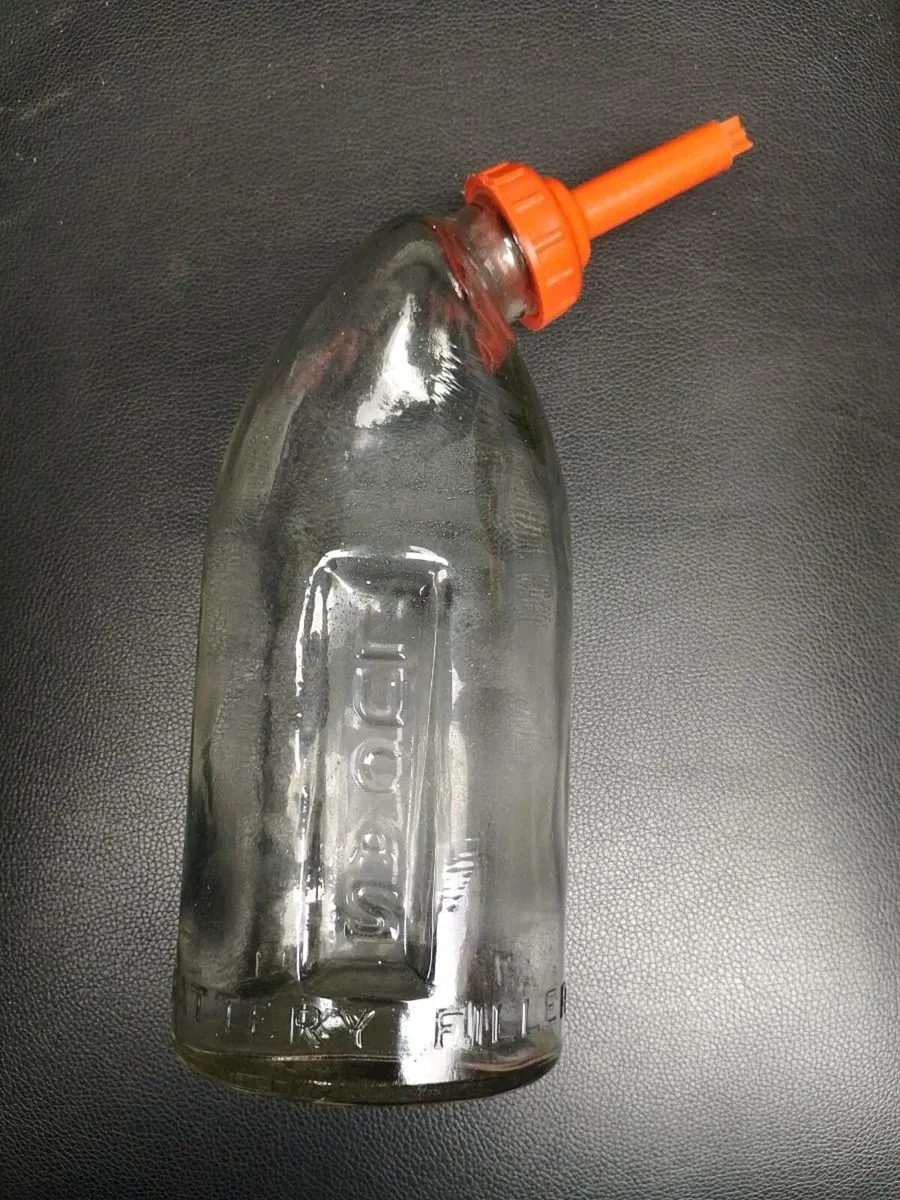 Vintage Lucas glass battery filler - Image 1