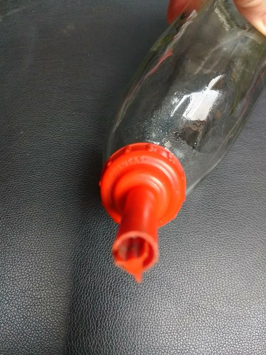 Vintage Lucas glass battery filler - Image 2