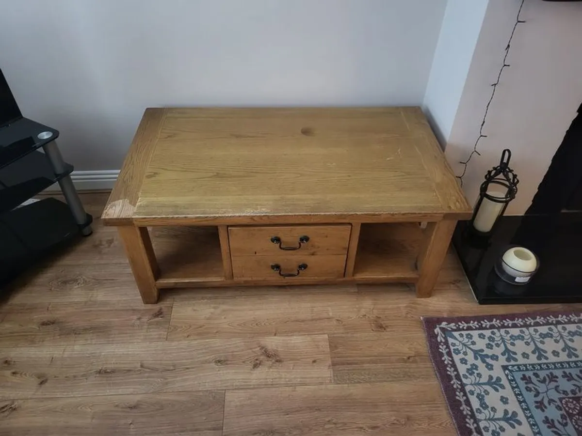 Solid Oak Coffee Table - Image 1