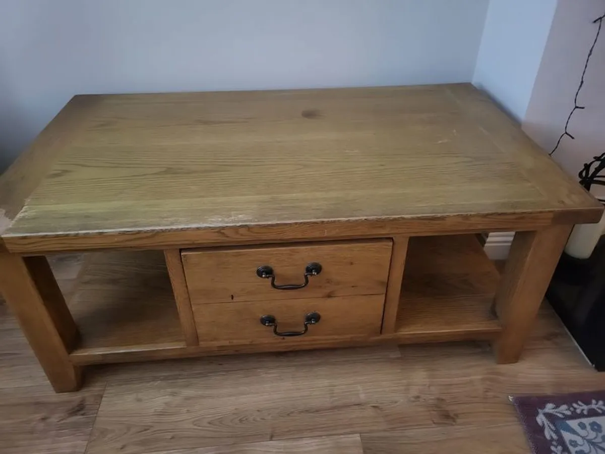 Solid Oak Coffee Table - Image 2