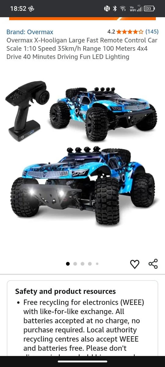 Large remote control 4x4 car - Image 1