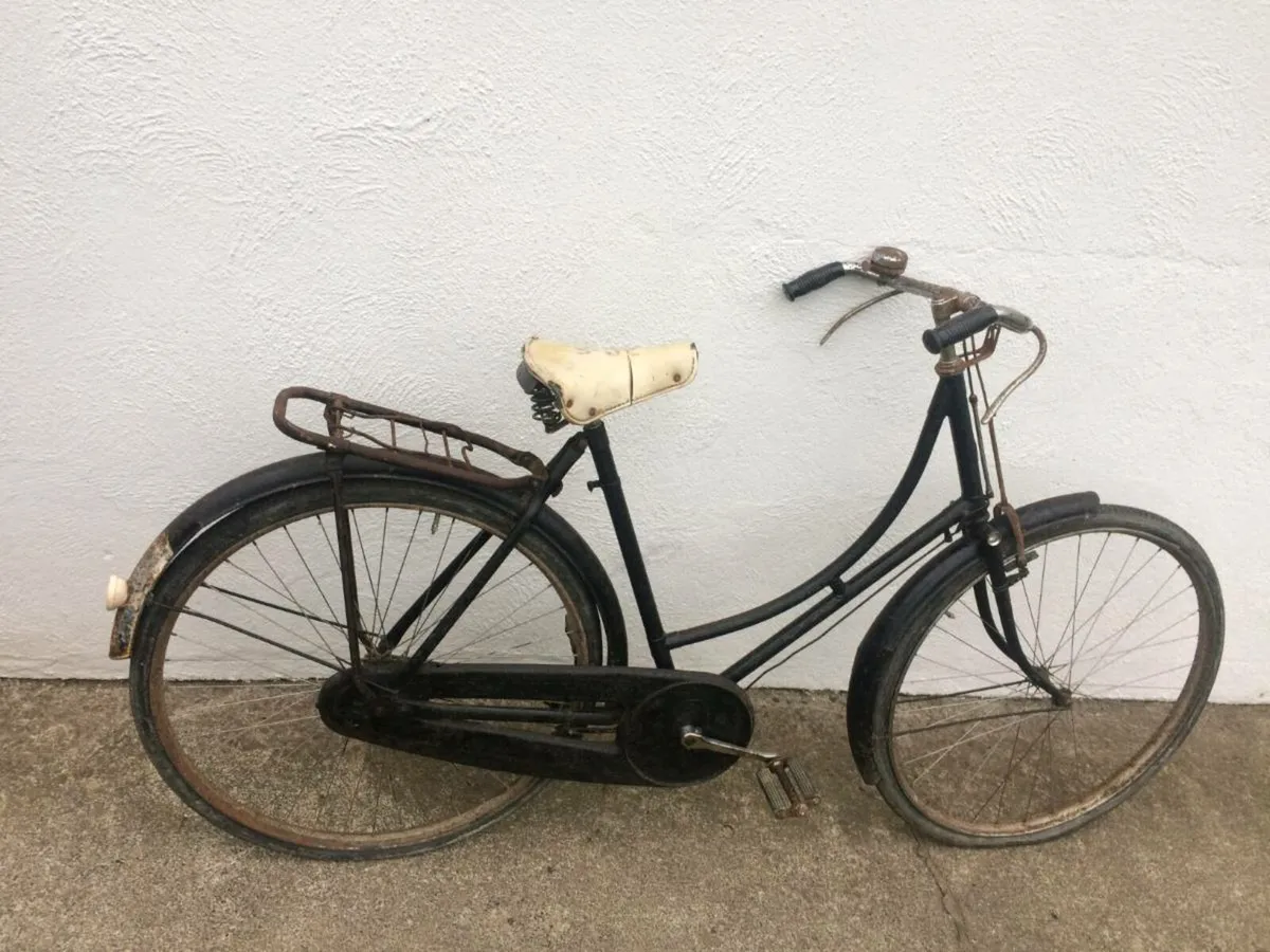 Vintage High Nelly Black Raleigh Bicycle - Image 1