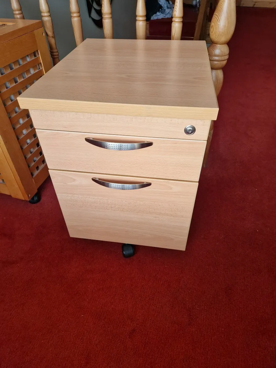 2 Drawer Under Desk Filing Cabinet - Image 3