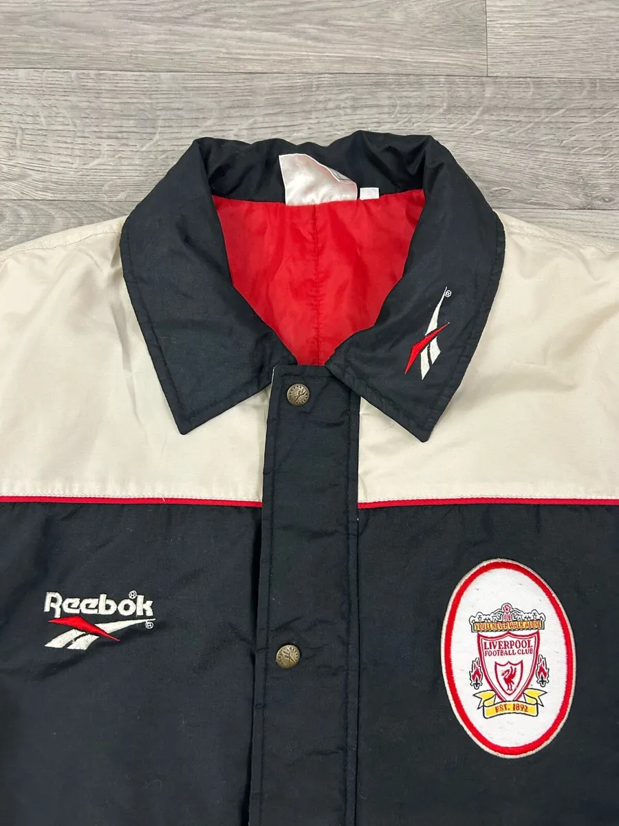 Vintage 90s Reebok Liverpool Bench Jacket Mens S/M - Image 3