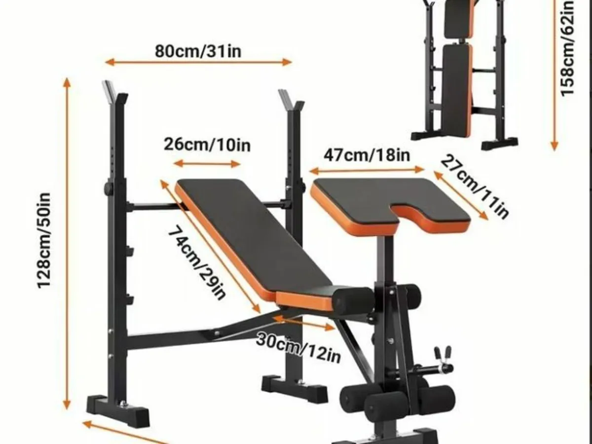 272.16KG Adjustable Weight Bench Press Set with Sq - Image 3