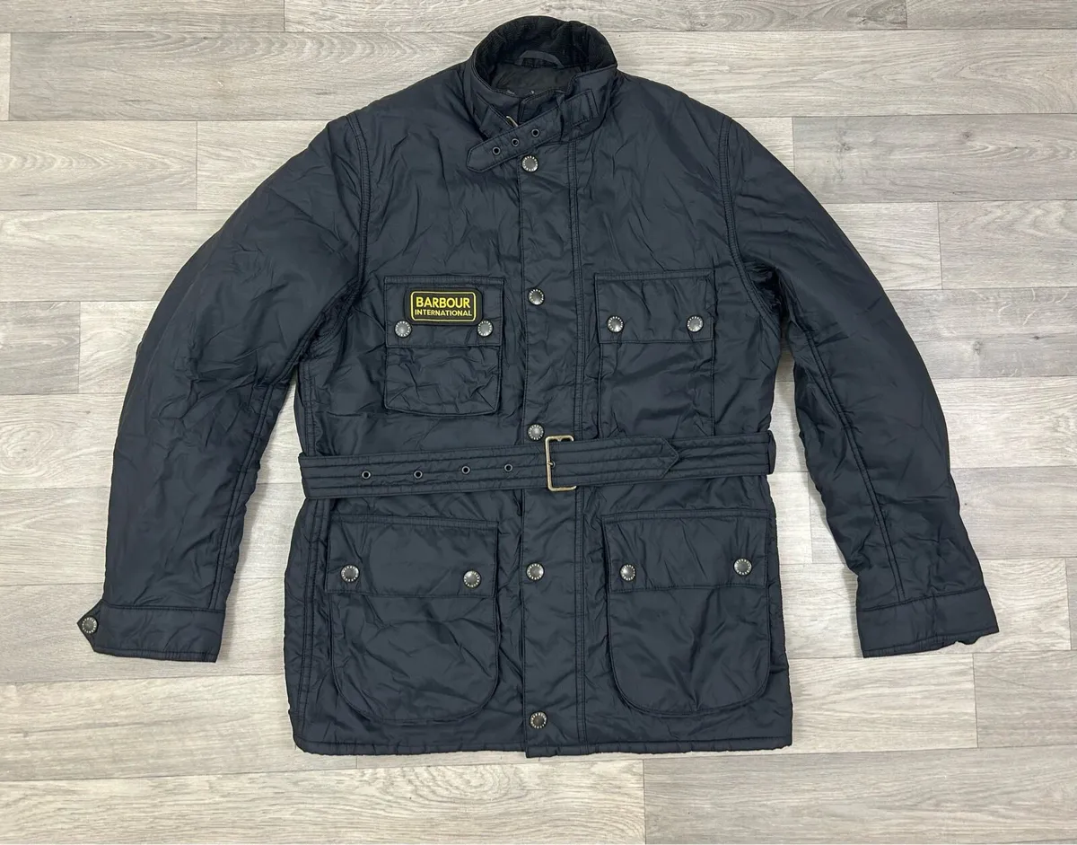 Barbour International Padded Biker Jacket Mens S - Image 1