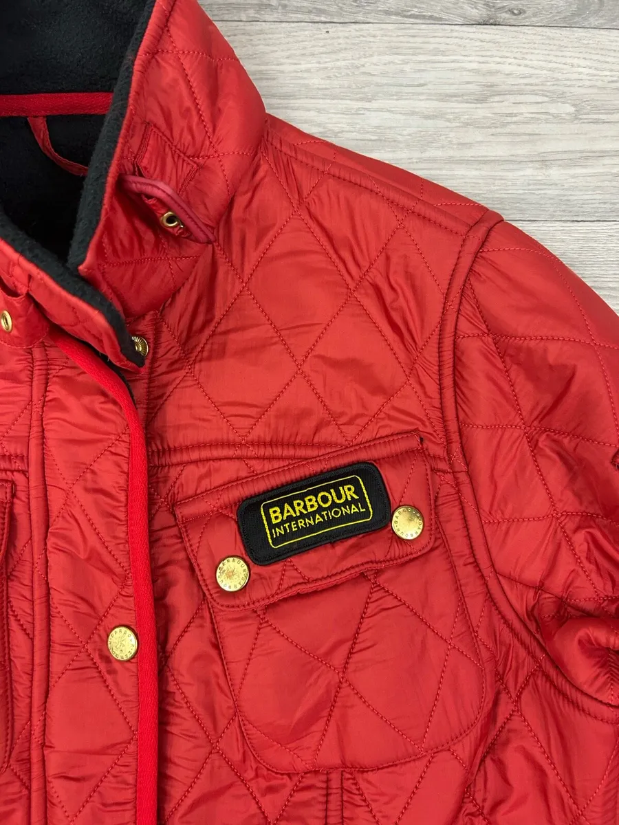 Barbour International Quilted Jacket Womens 12 - Image 3