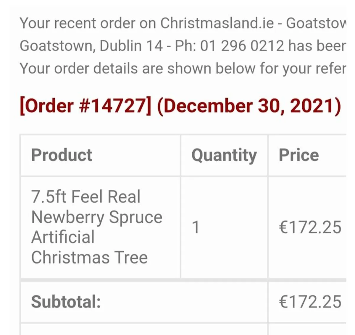 Christmas Tree 7.5ft high - Image 3