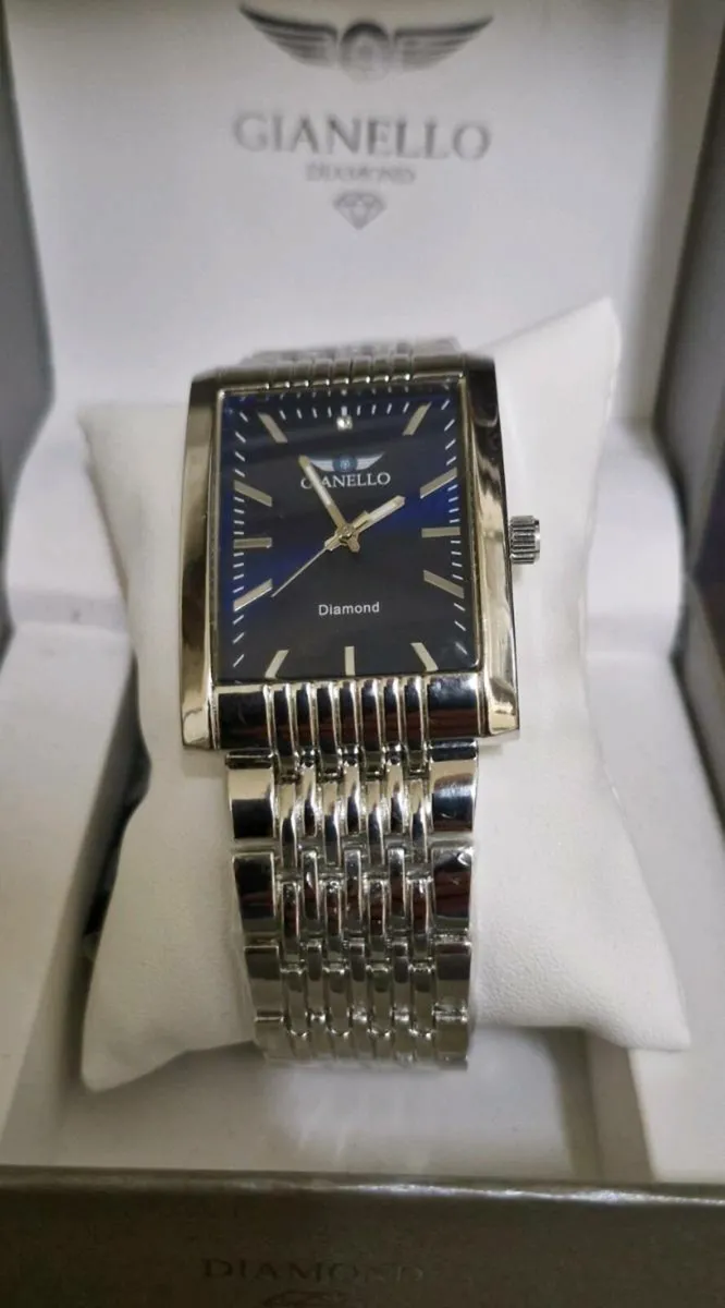 Gianello Men' Genuine Diamond Dial 45mm Tank Case - Image 1