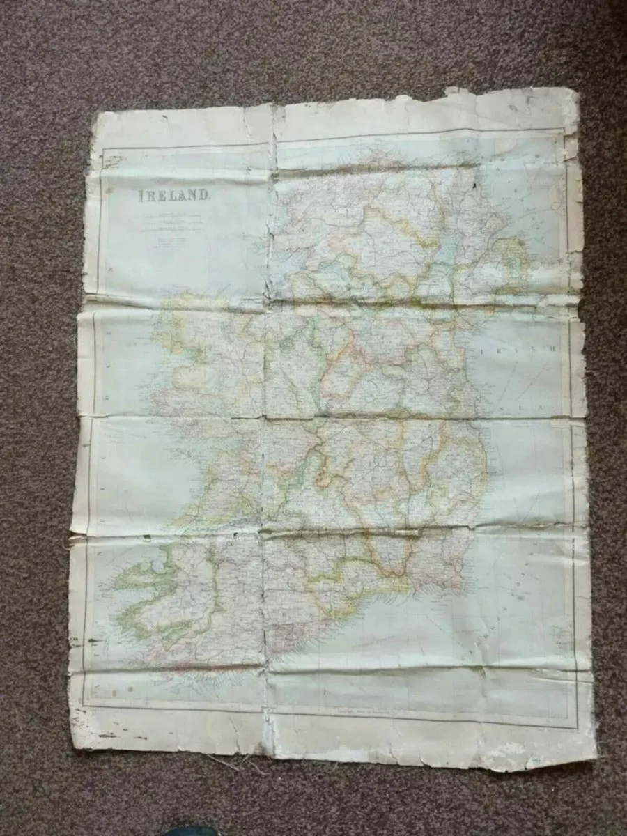 Antique 1890's Map of Ireland - Image 1