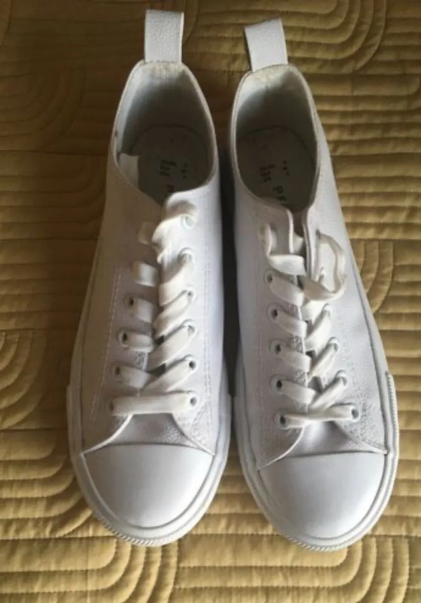 Penneys Converse-style Trainers Size 6 White - Image 1