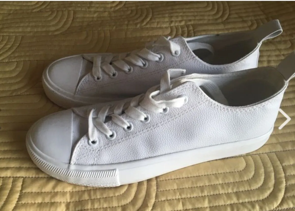 Penneys Converse-style Trainers Size 6 White - Image 2