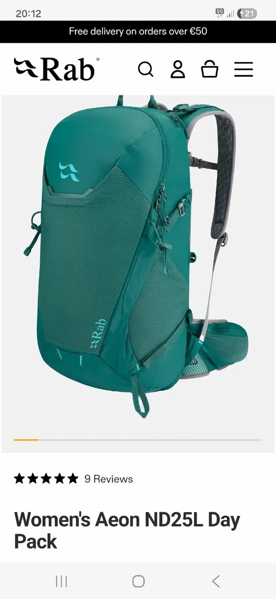 Rab Backpack Aeon ND25 Sagano Green,  NEW