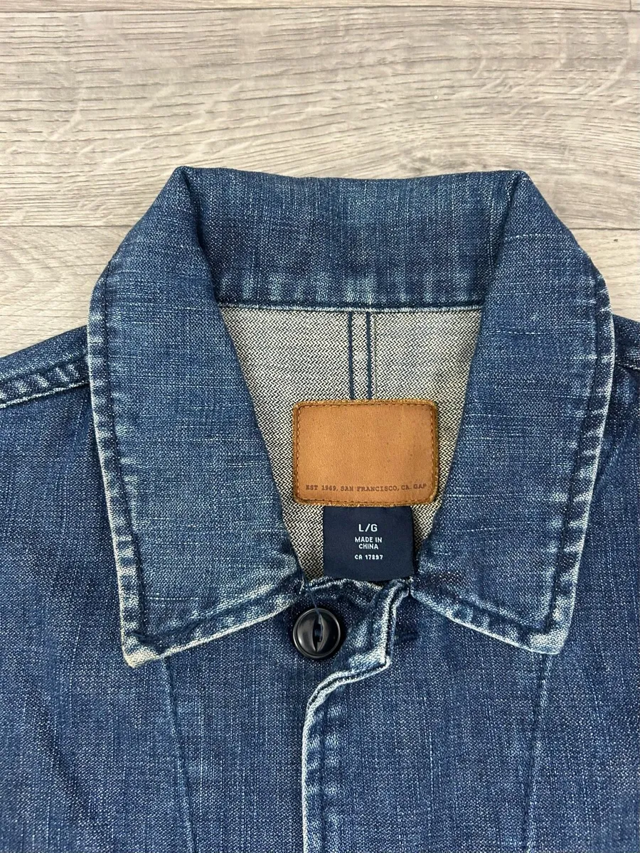 Vintage Gap Chore Denim Jacket Mens Large - Image 3