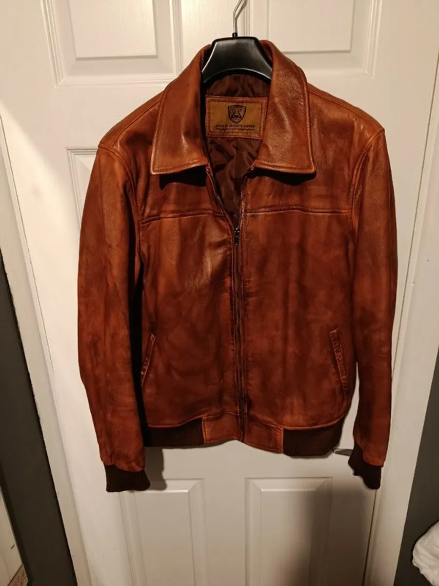 leather bomber jacket as new