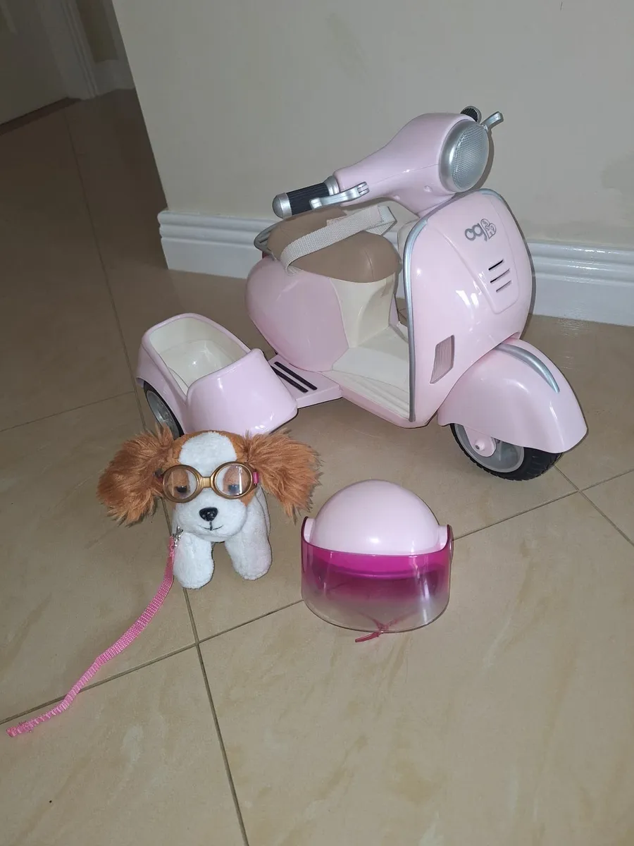Our Generation Doll Scooter & Sidecar with Dog - Image 2
