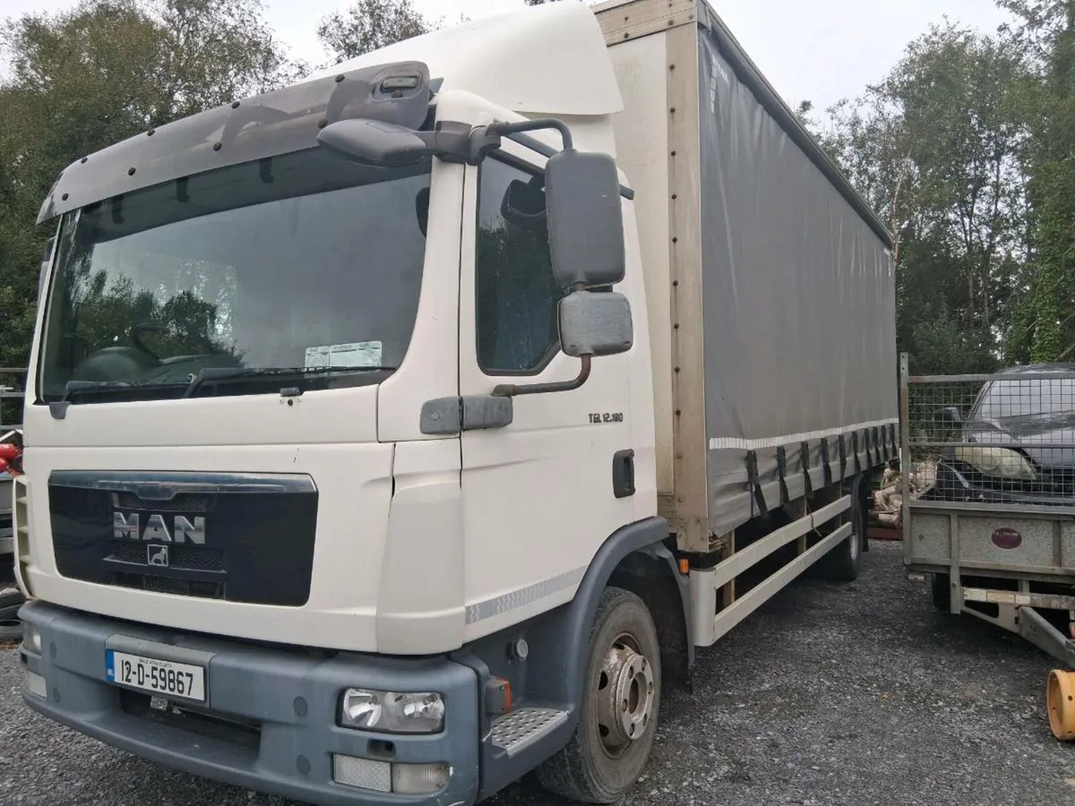 Man curtinside truck with tail lift - Image 1