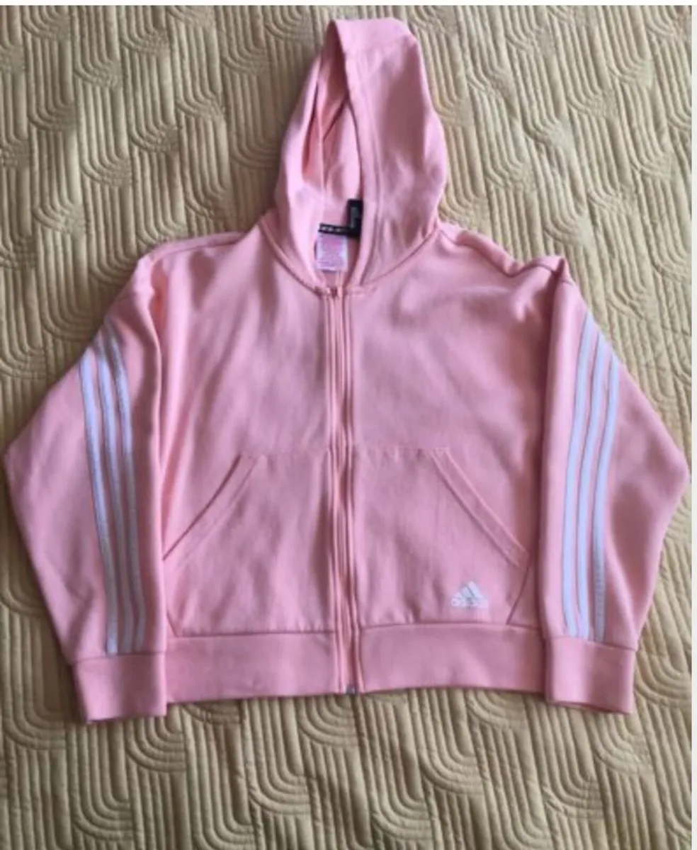 Adidas Peach Hoodie Age 13-14 years - Image 1