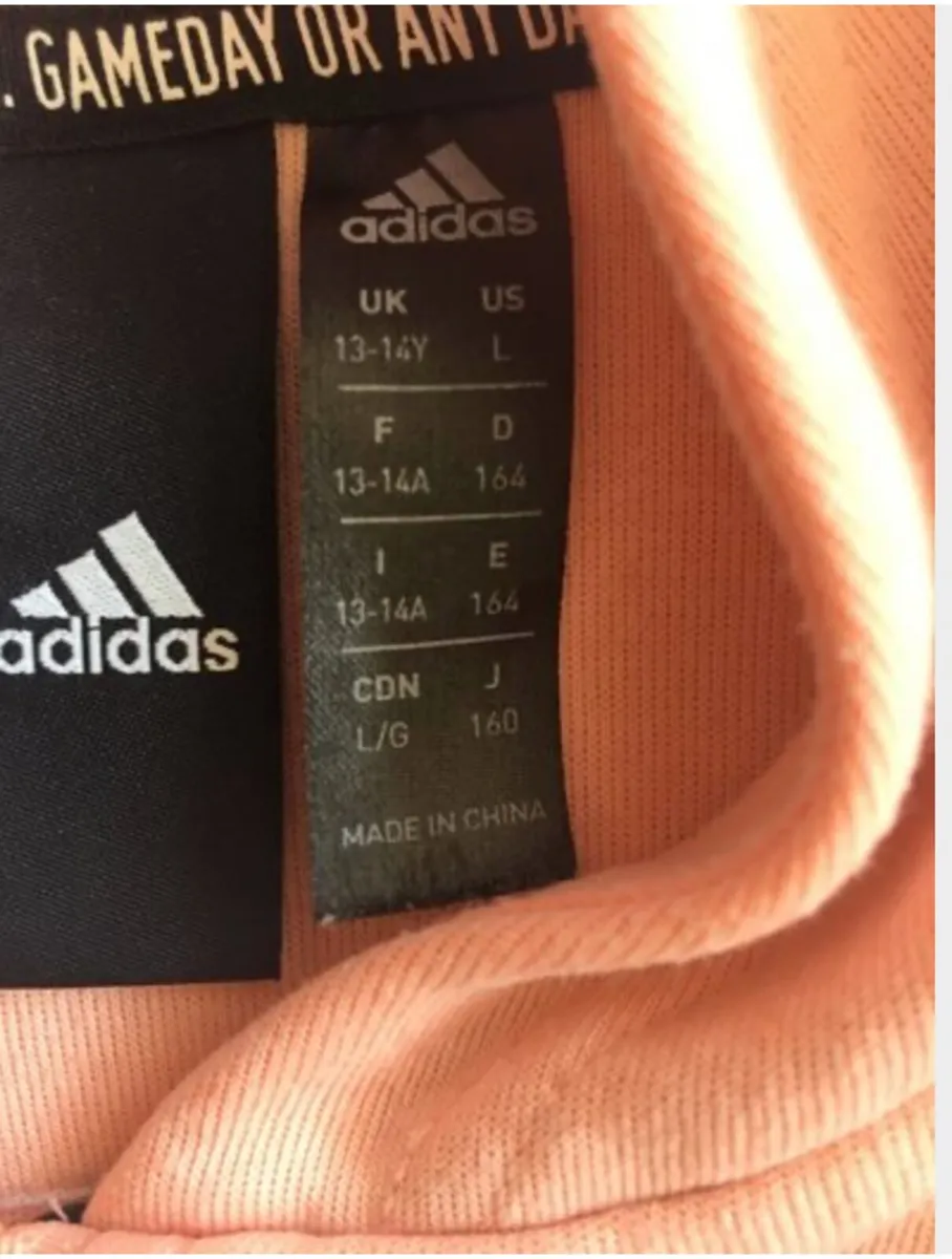 Adidas Peach Hoodie Age 13-14 years - Image 3