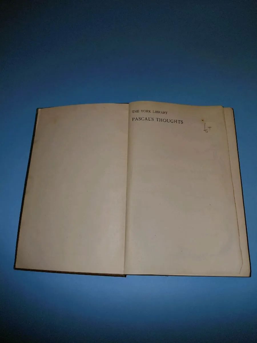 RARE BOOK 'THE THOUGHTS OF BLAISE PASCAL' - Image 3
