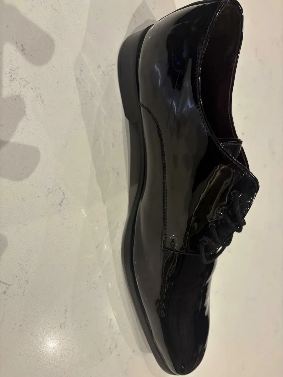 Black patent leather mens shoes - Image 4