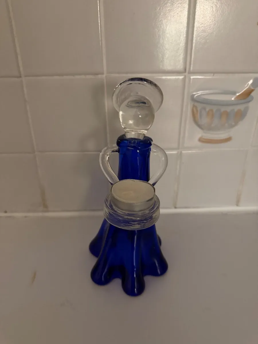 Avoca Blue Glass Angel Candle Holder - Image 4