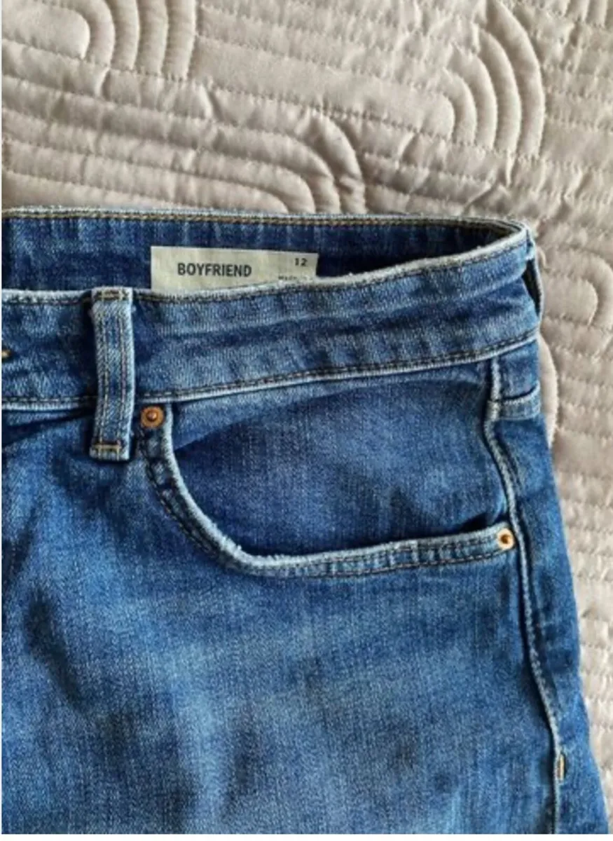 Boyfriend Denim Shorts, Marks & Spencer's, Size 12 - Image 2
