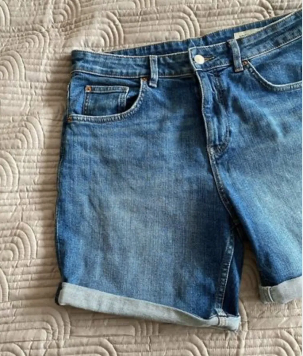 Boyfriend Denim Shorts, Marks & Spencer's, Size 12 - Image 4