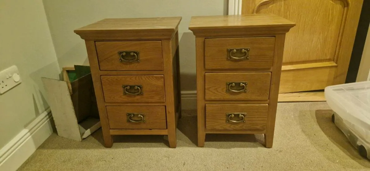 Light Pine Bedside Tables / Drawer Units – Perfect - Image 2
