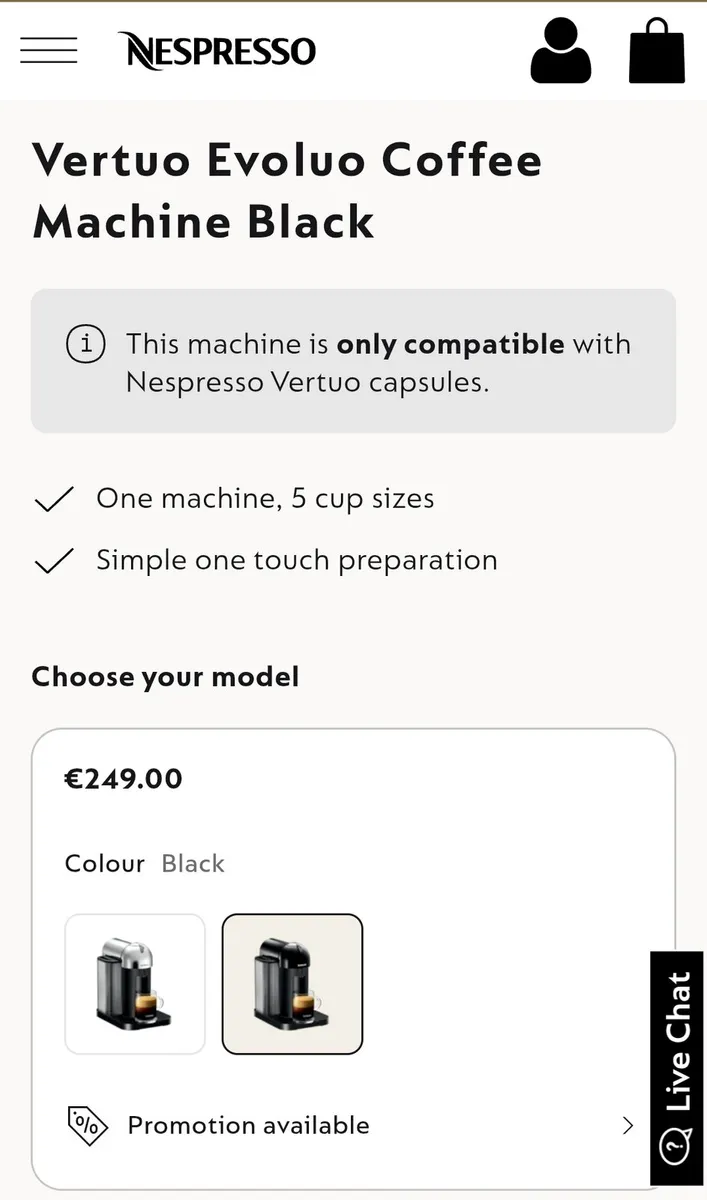 Nespresso Vertuo Evoluo Coffee Machine - Image 4