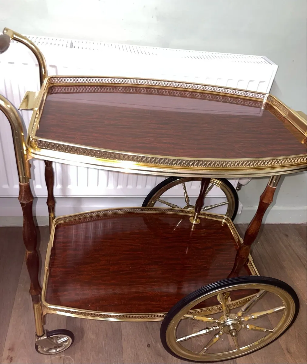 Vintage serving trolley - Image 4