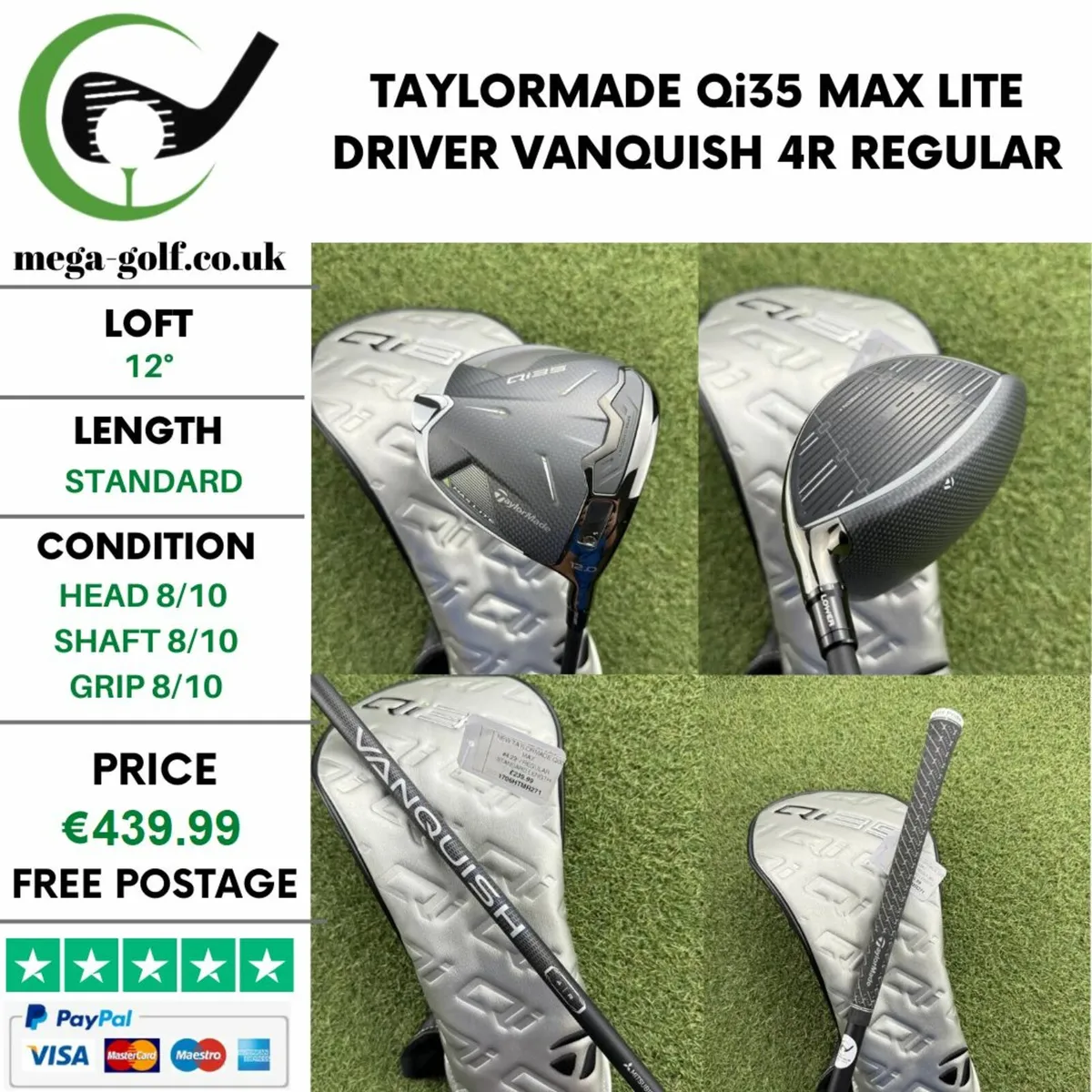 Taylormade Qi35 Max Lite Driver / 12° / Regular - Image 1