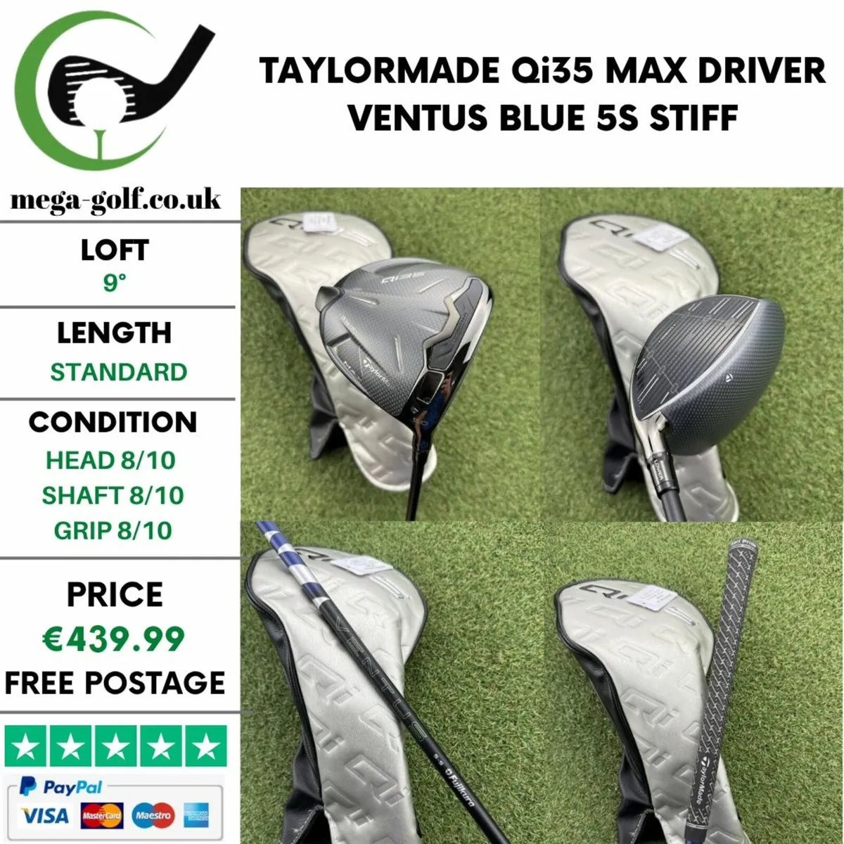 Taylormade Qi35 Max Driver / 9° / Stiff - Image 1