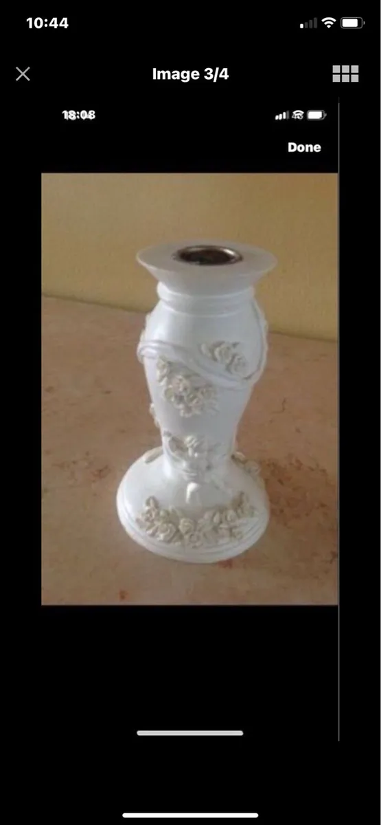 Cherub & Roses Candlestick Set - Image 3