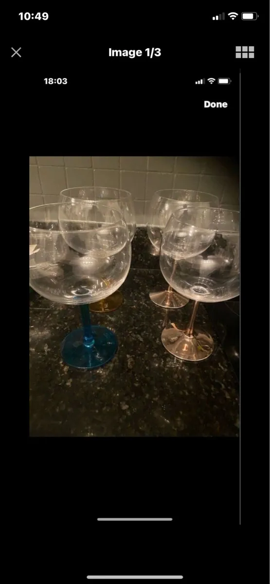 Large gin Glasses (4) - Image 1