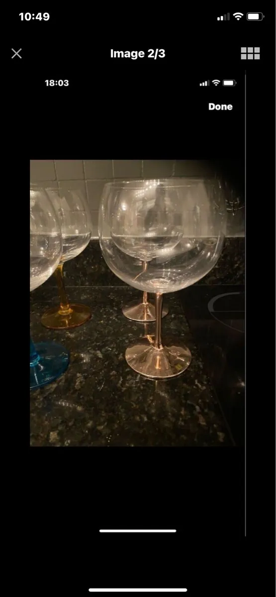 Large gin Glasses (4) - Image 2