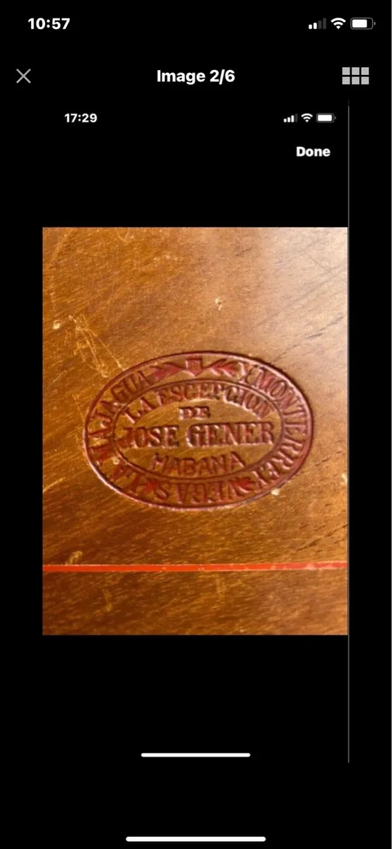 Vintage Timber Cigar Box - Image 1