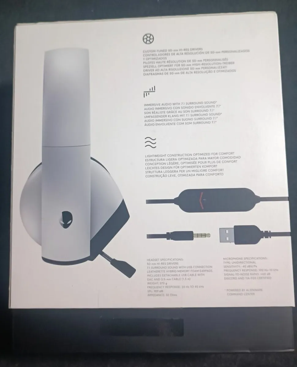 Alienware 7.1 Headset 510H 50mm Hi-Res Drivers - Image 2