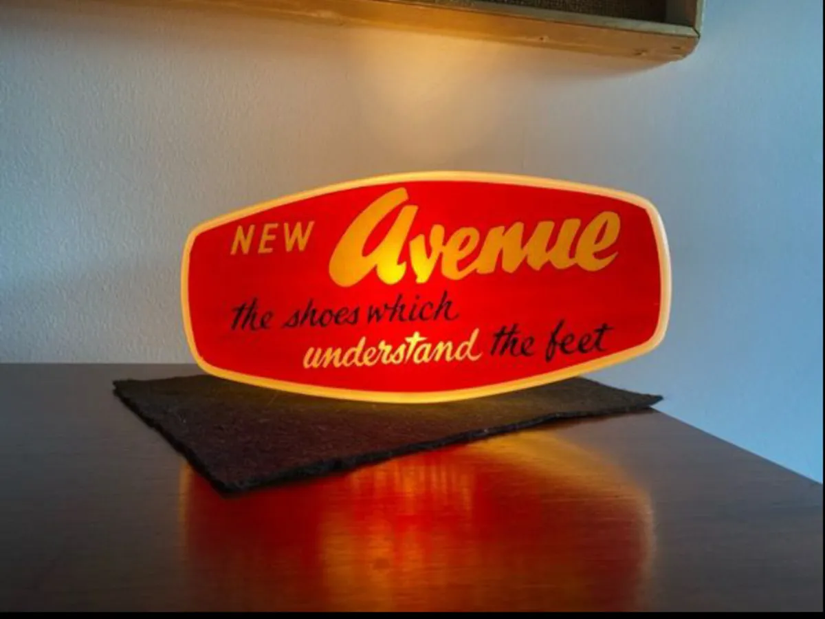 Vintage Electric Shoe Sign - Image 1