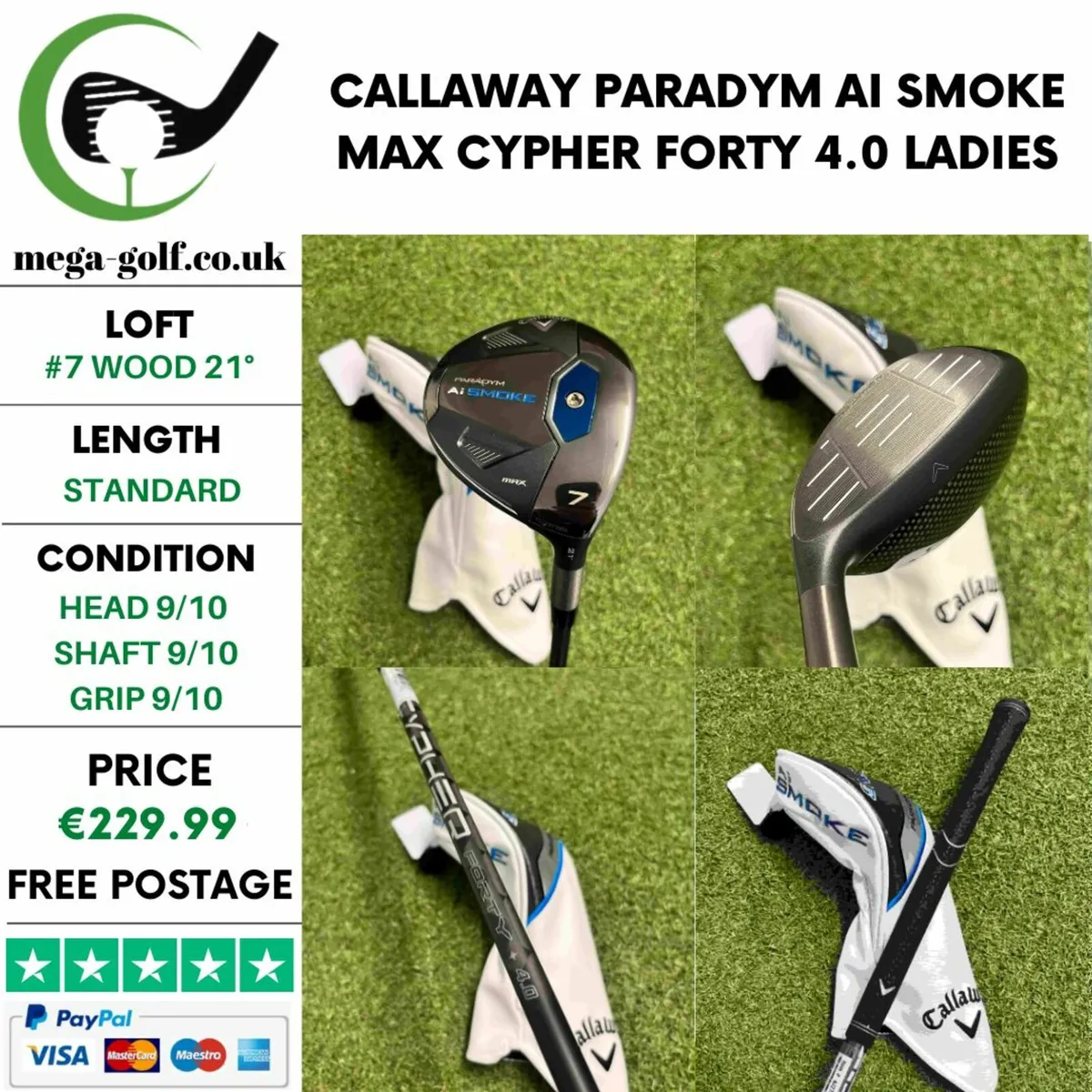 Callaway Paradym Ai Smoke Max #7 Wood 21° / Ladies - Image 1