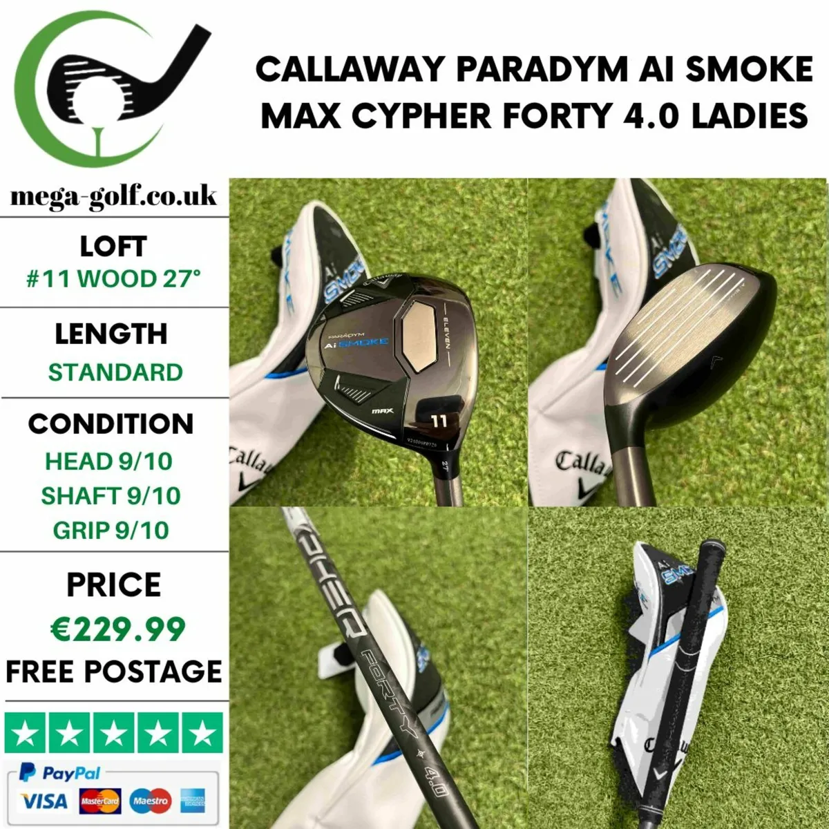Callaway Paradym Ai Smoke Max #11 Wood 27° /Ladies - Image 1