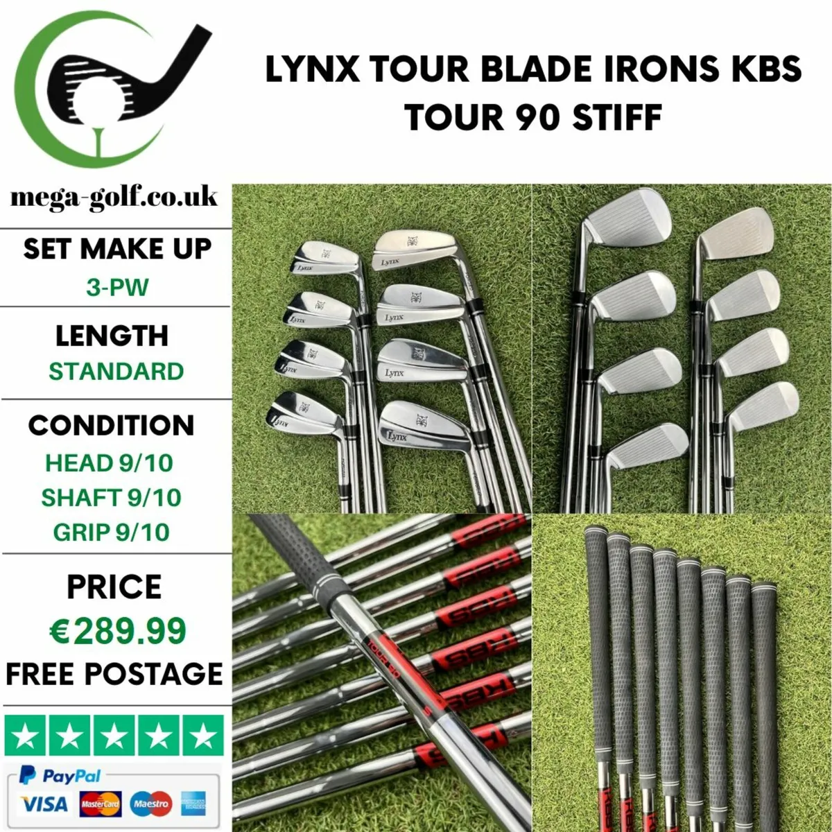 Lynx Tour Blade Irons / 3-Pw / Kbs Tour 90 Stiff - Image 1