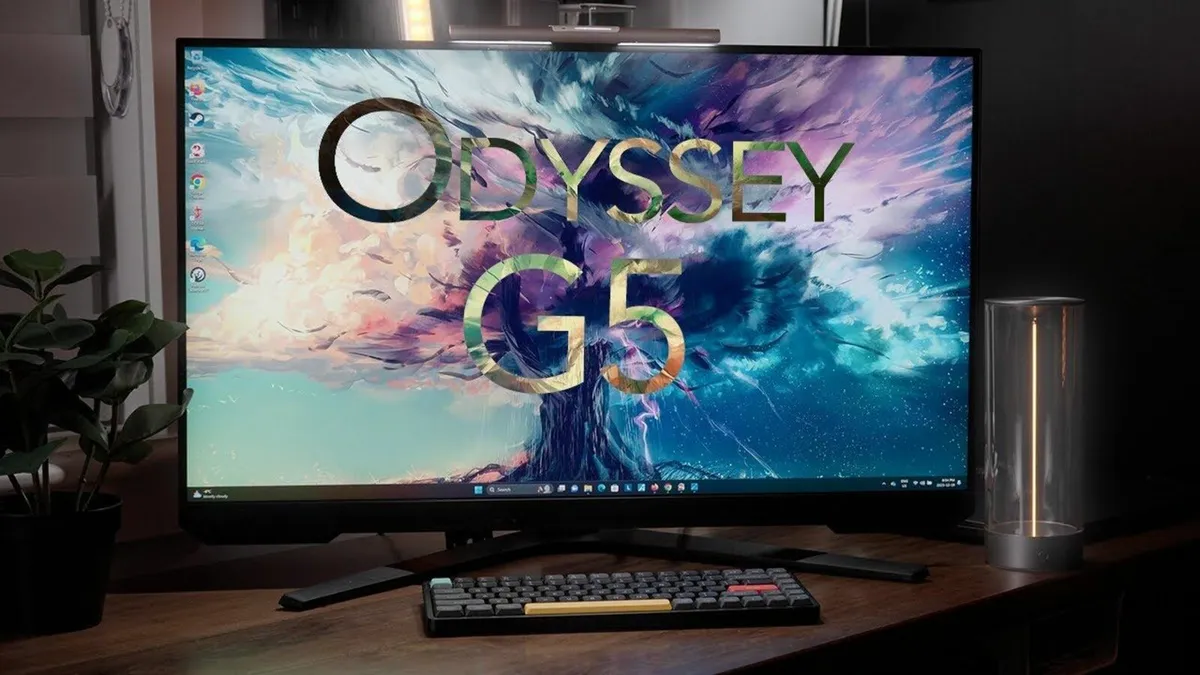 Samsung 32" Odyssey G5 2K 165Hz Curved Gaming Moni - Image 1