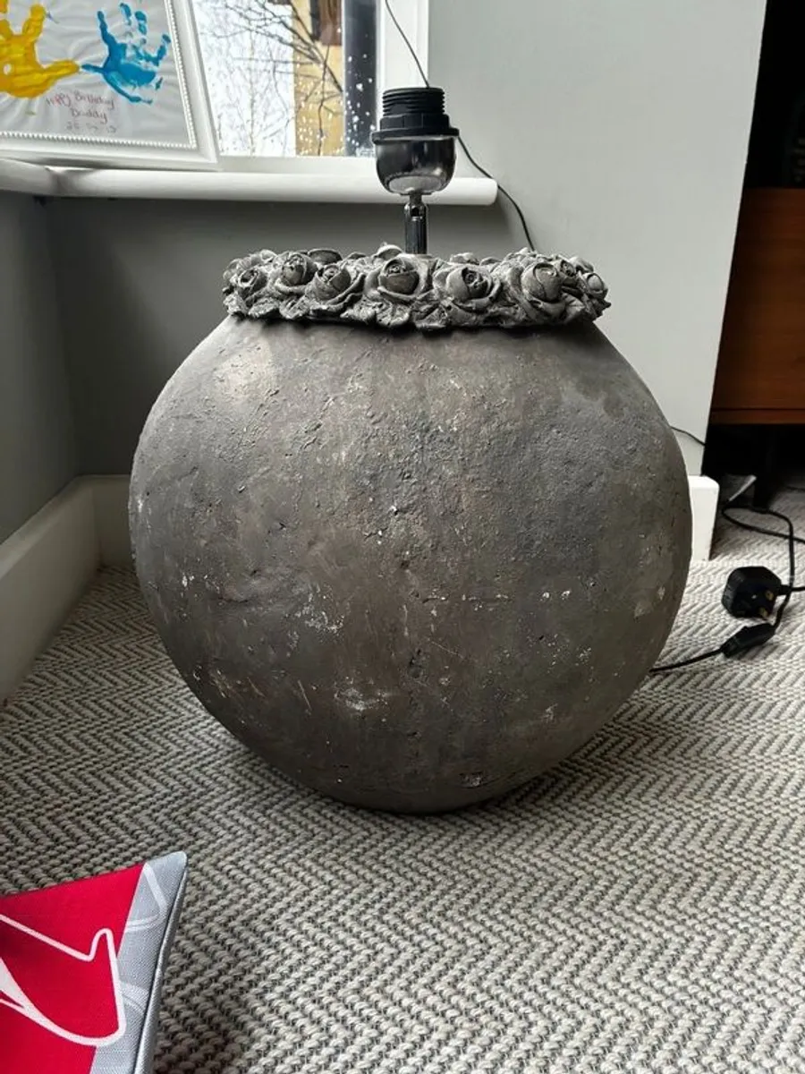 large lamp and shade - Image 2