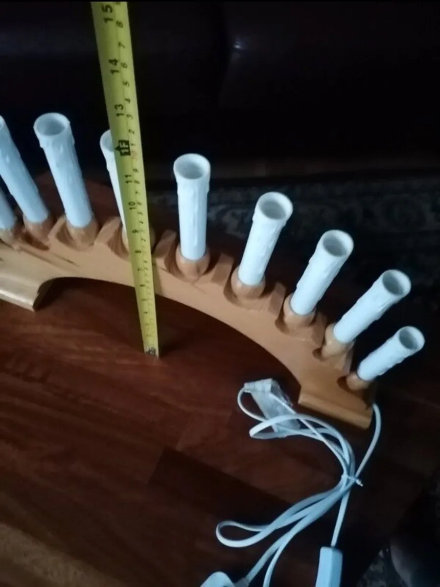 Christmas Wooden Candle Bridge Arch - Image 3