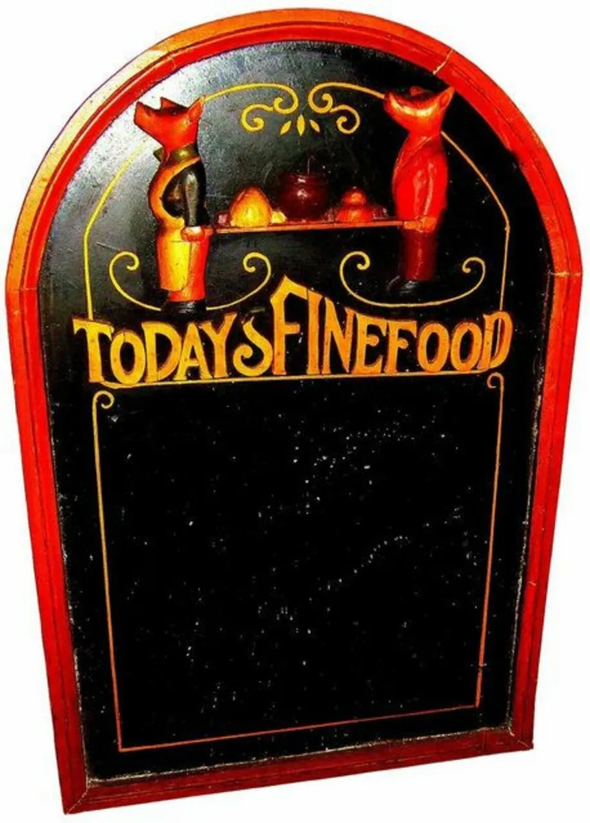 Vintage Large Wooden Menu Board - Image 4