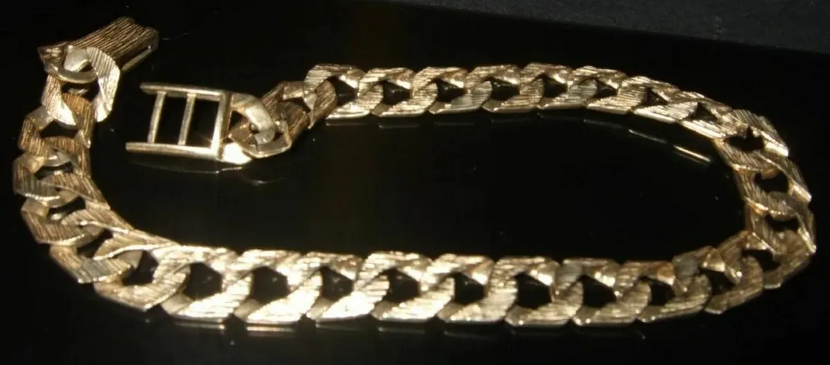 Gentlemans Vintage Hallmarked 9ct Gold Bracelet - Image 3