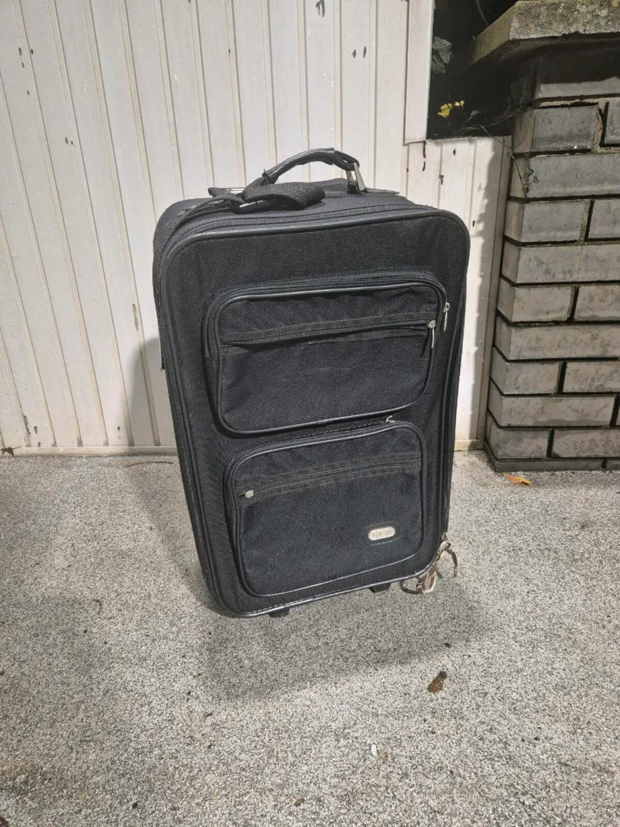 Rolling Carry-On Black 2-Wheel Luggage Bag - Image 1