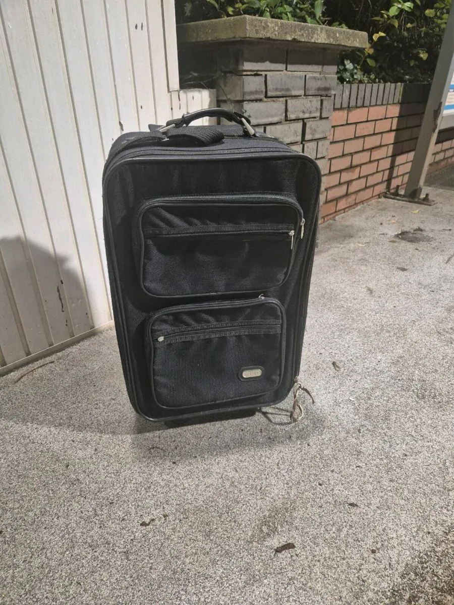 Rolling Carry-On Black 2-Wheel Luggage Bag - Image 2