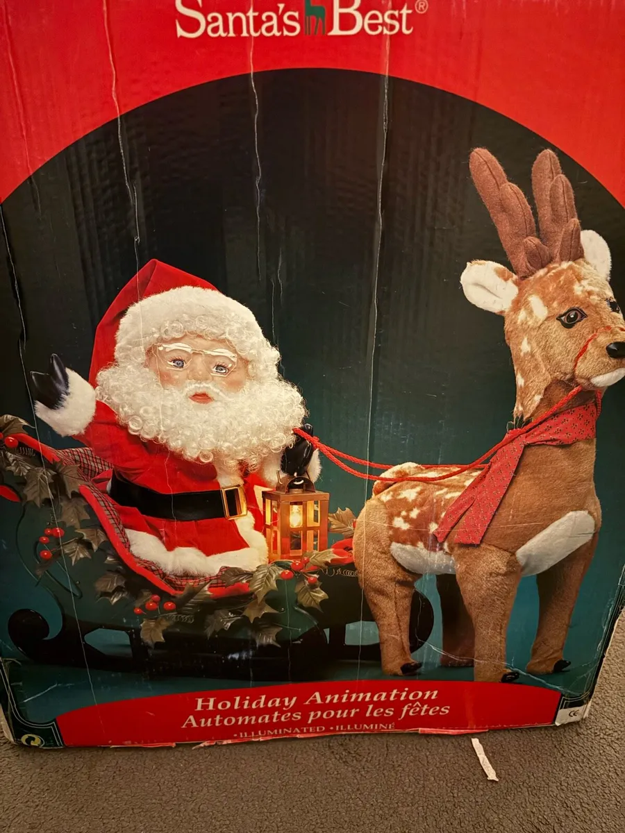 Santa with Reindeer and Sleigh - Image 1